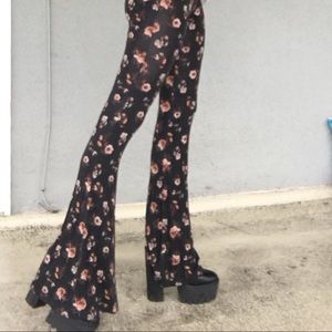 Cotton floral bell bottoms